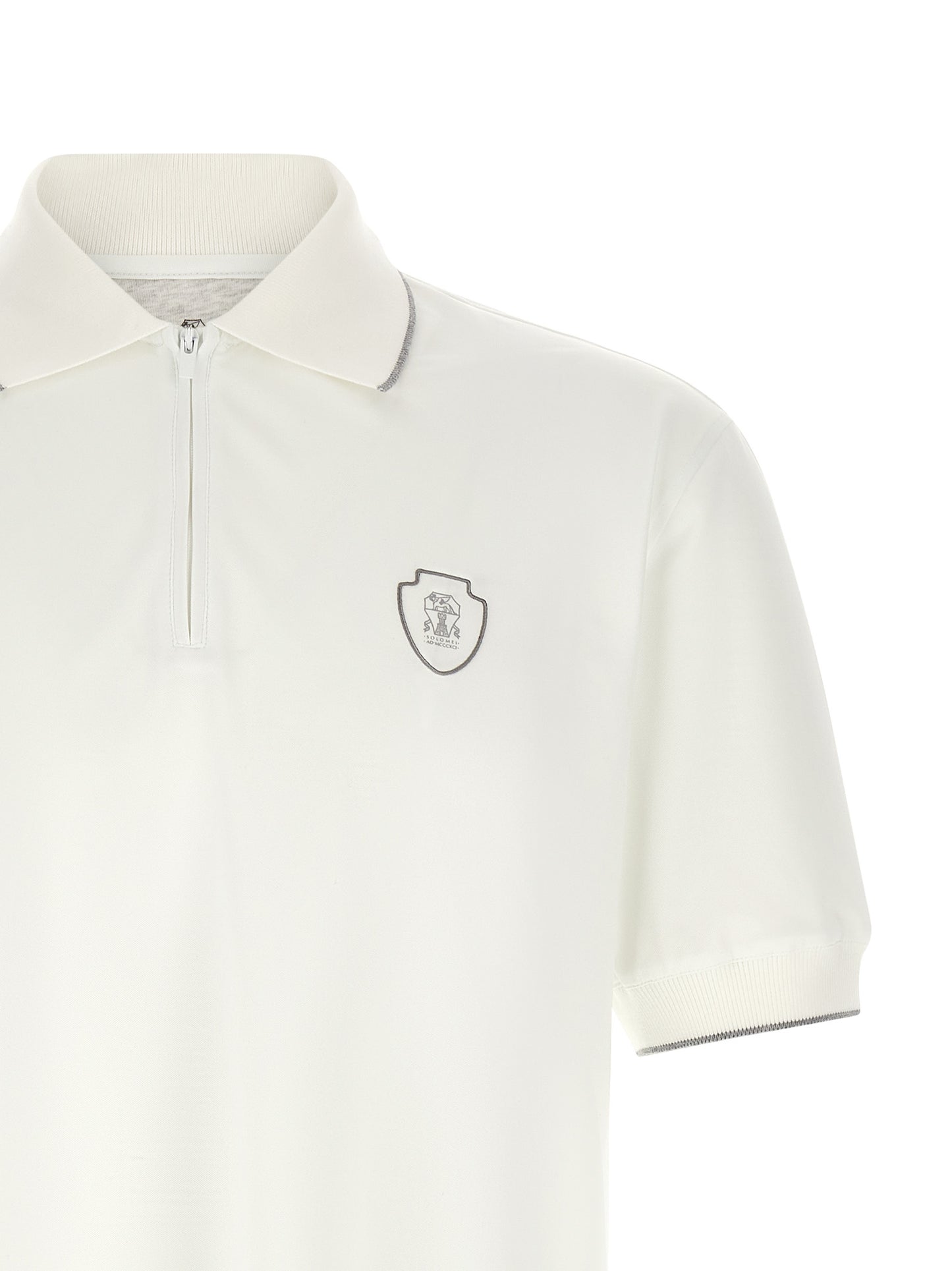 White Polyamide Polo Shirt