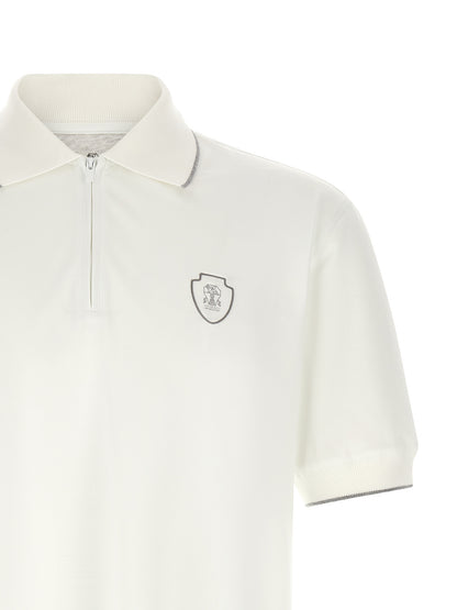 White Polyamide Polo Shirt