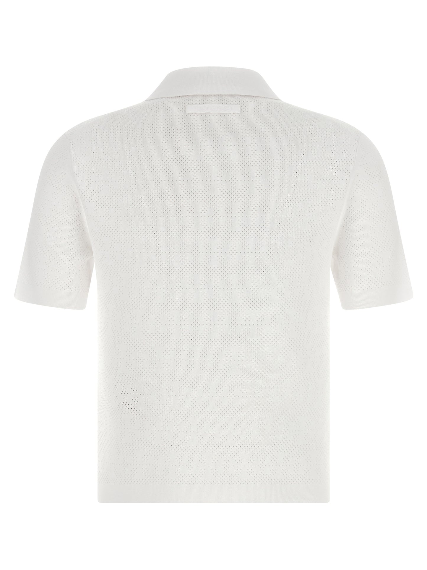 White Viscose Polo Shirt