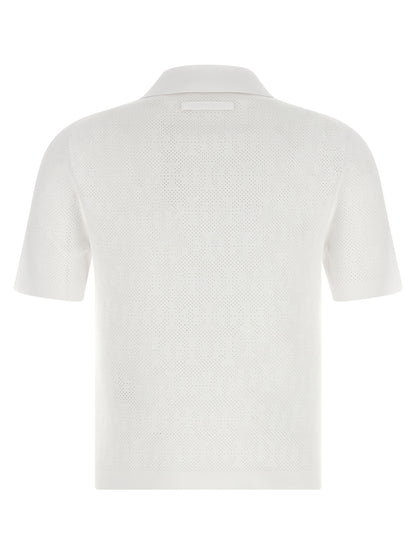 White Viscose Polo Shirt