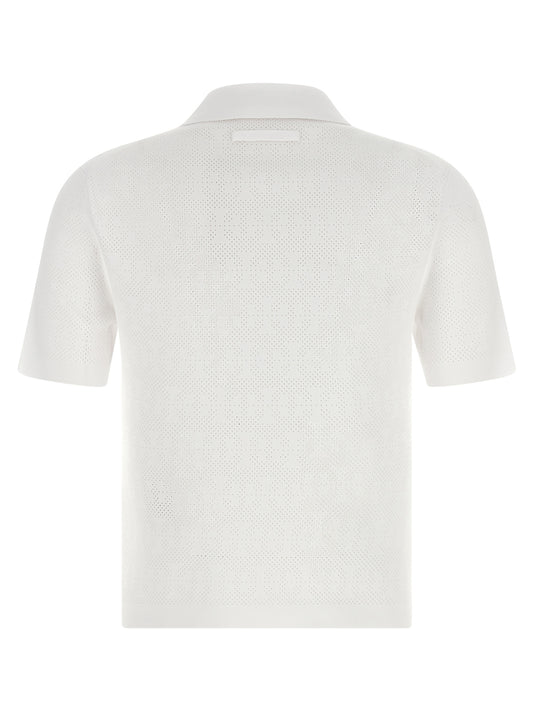White Viscose Polo Shirt