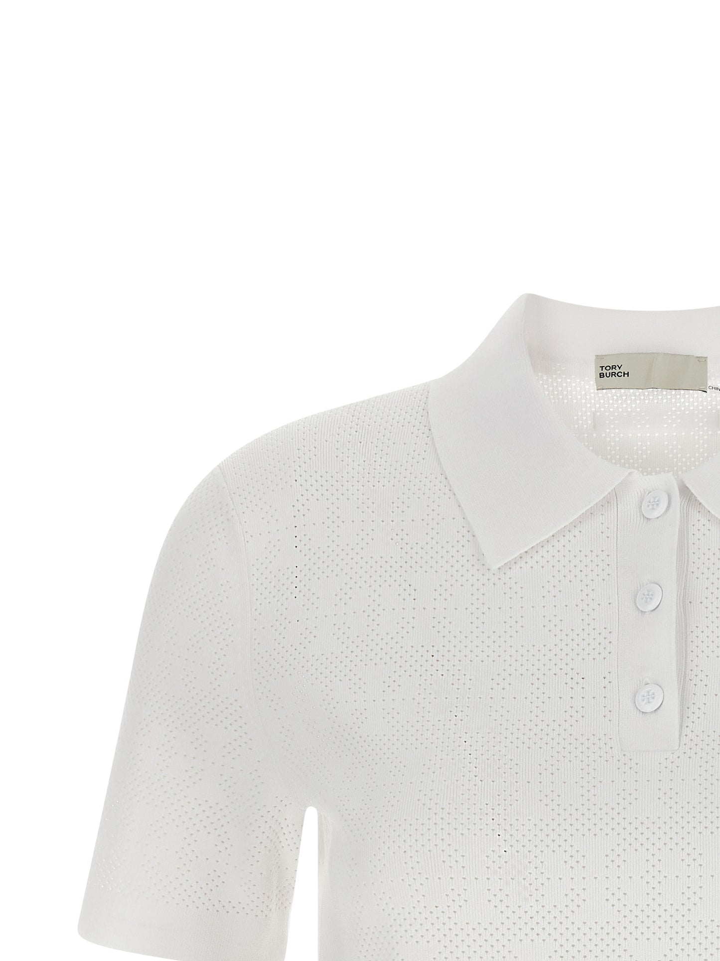 White Viscose Polo Shirt