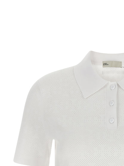 White Viscose Polo Shirt