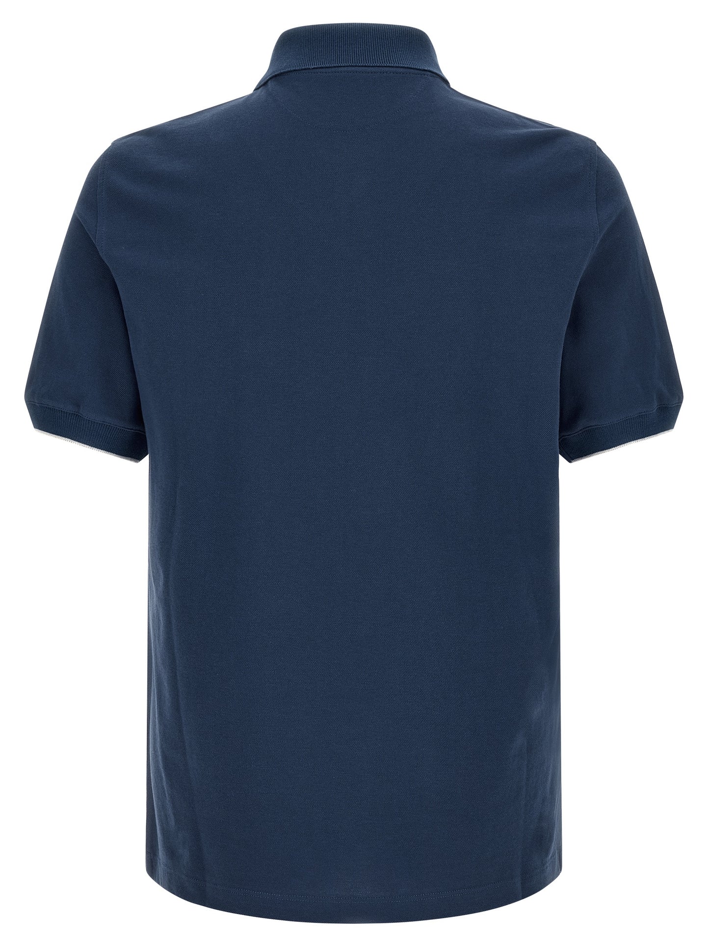 Blue Cotton Polo Shirt