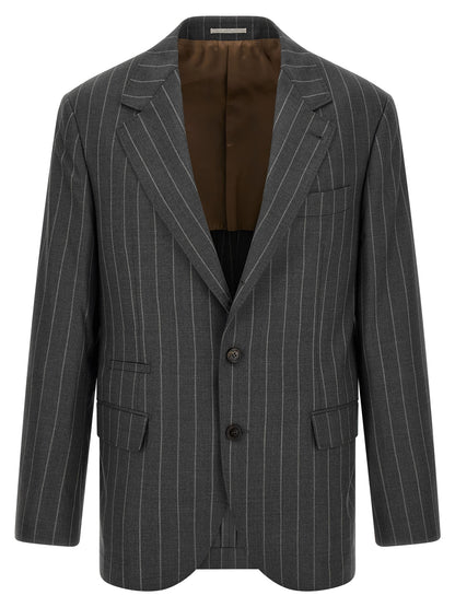 Gray Virgin Wool Blazer