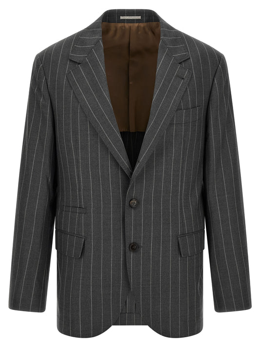 Gray Virgin Wool Blazer