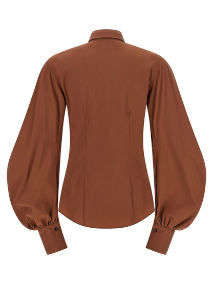 Brown Cotton Blouse