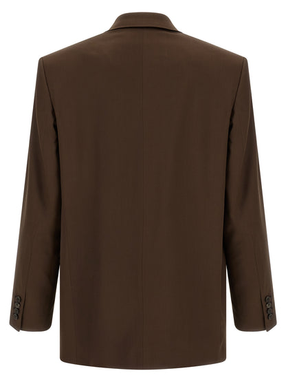 Brown Silk Blazer