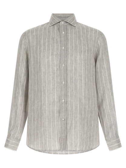 Gray Linen Blouse