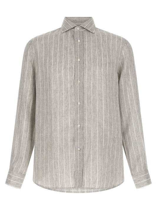 Gray Linen Blouse