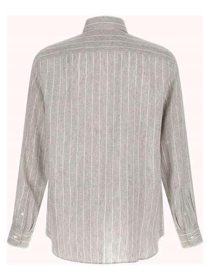 Gray Linen Blouse