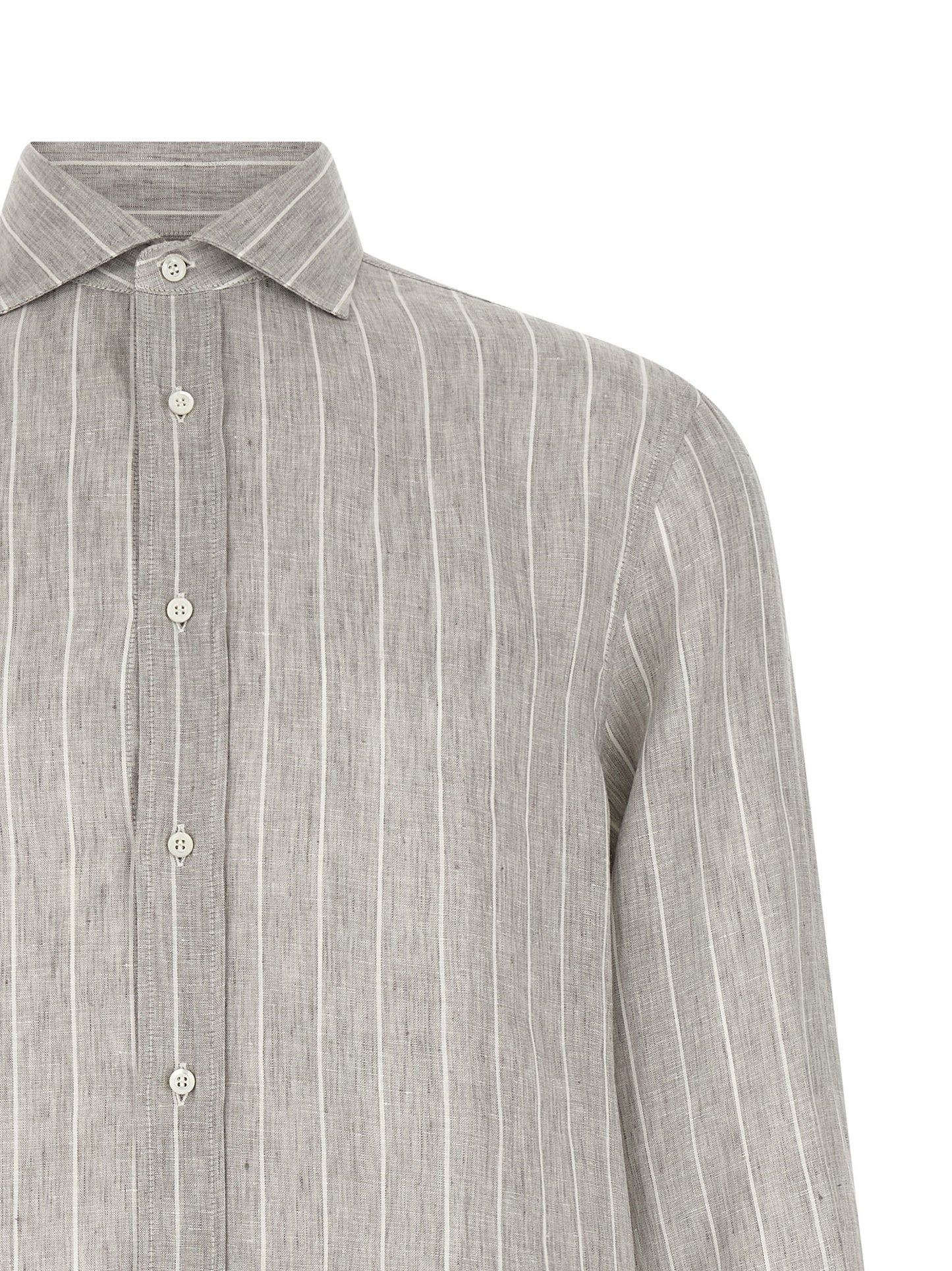 Gray Linen Blouse