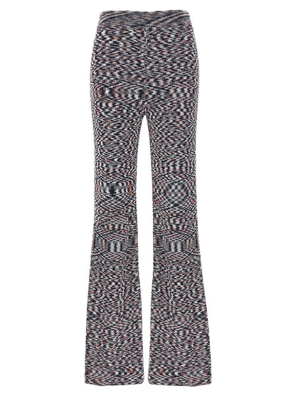 Multicolor Viscose Flared Pants