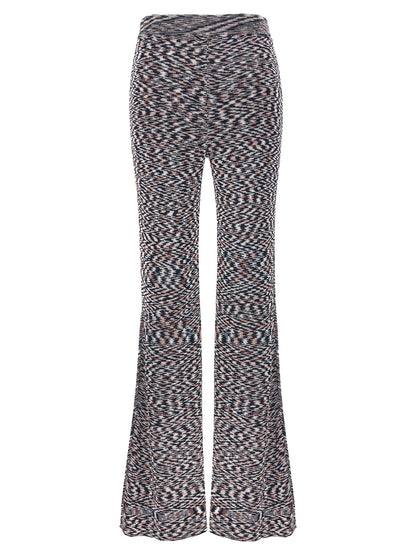 Multicolor Viscose Flared Pants