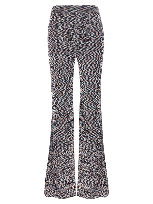 Multicolor Viscose Flared Pants