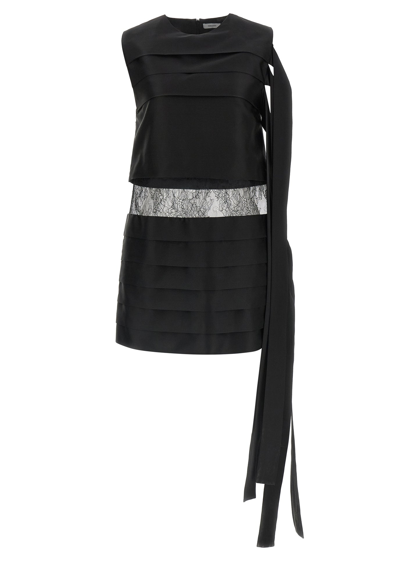 Black Silk Short Dress