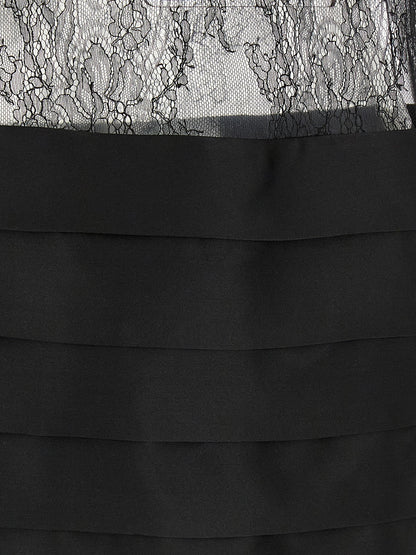 Black Silk Short Dress