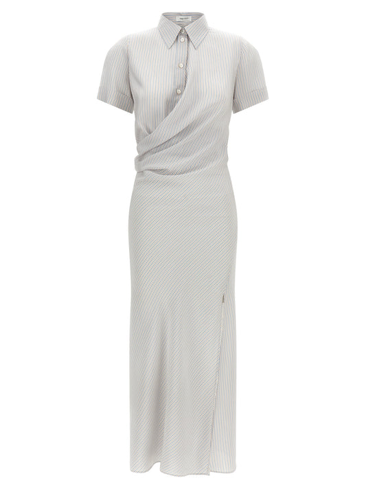 Multicolor Silk Long Dress