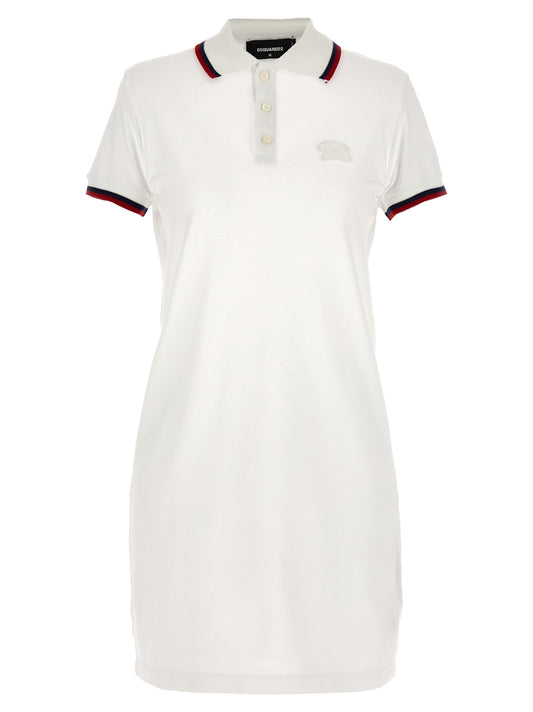 White Cotton Short Dress