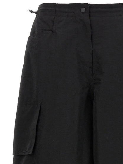 Black Polyamide Casual Pants