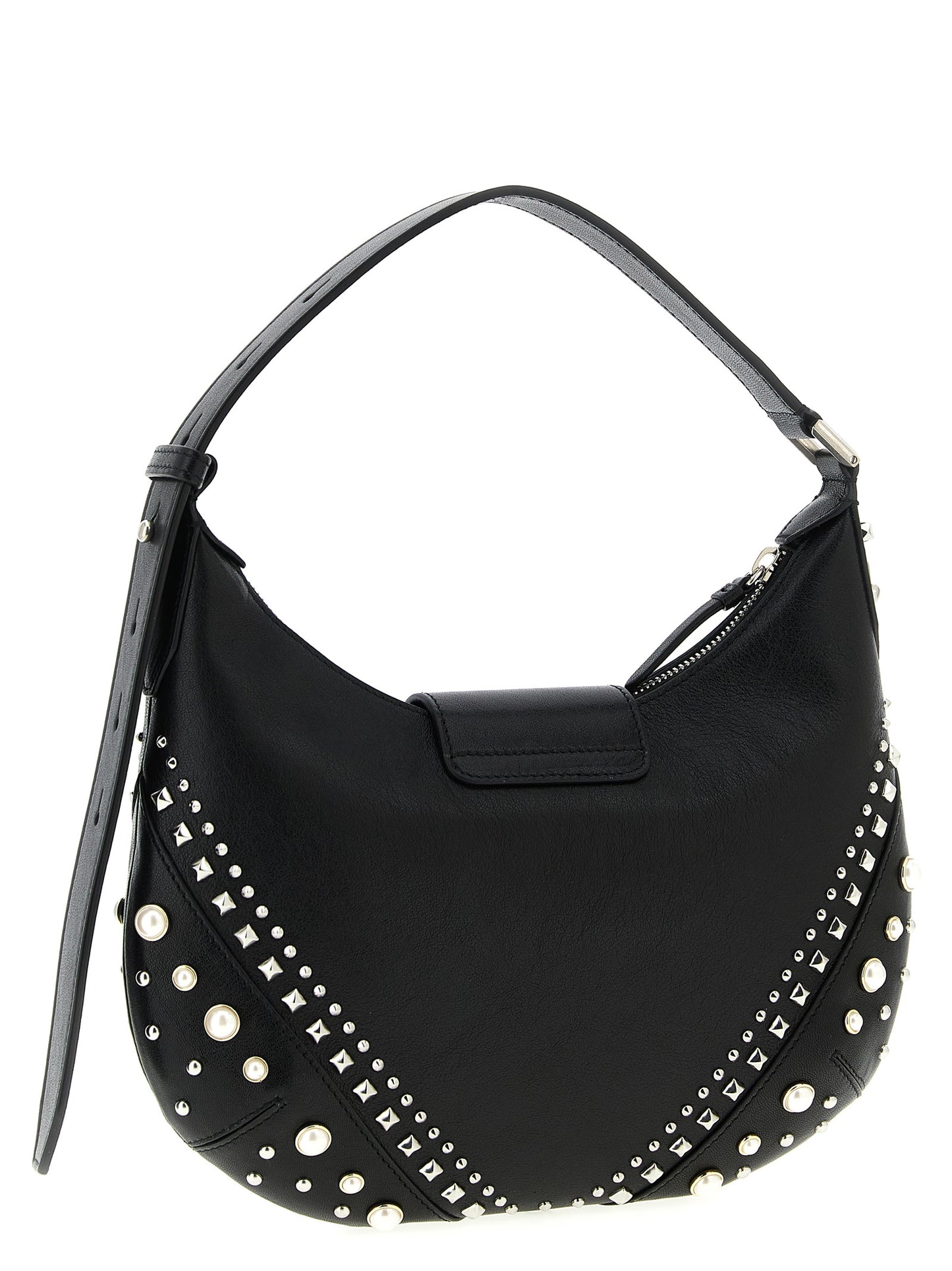 White Lamb Leather Shoulder Bag
