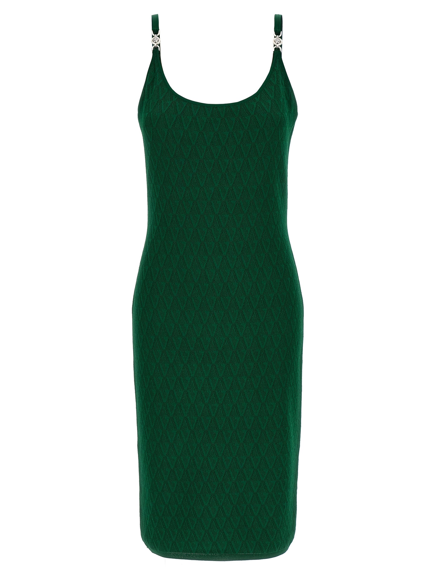 Bicolor Viscose Midi Dress