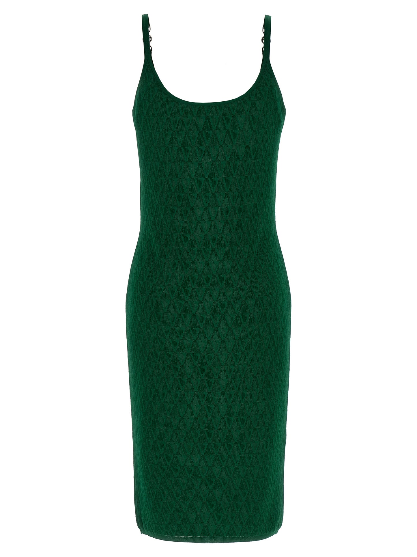 Bicolor Viscose Midi Dress