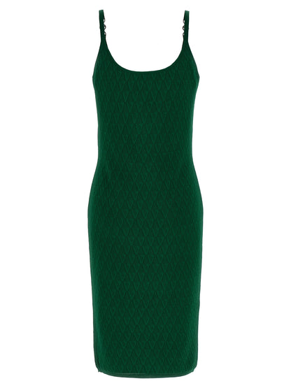 Bicolor Viscose Midi Dress