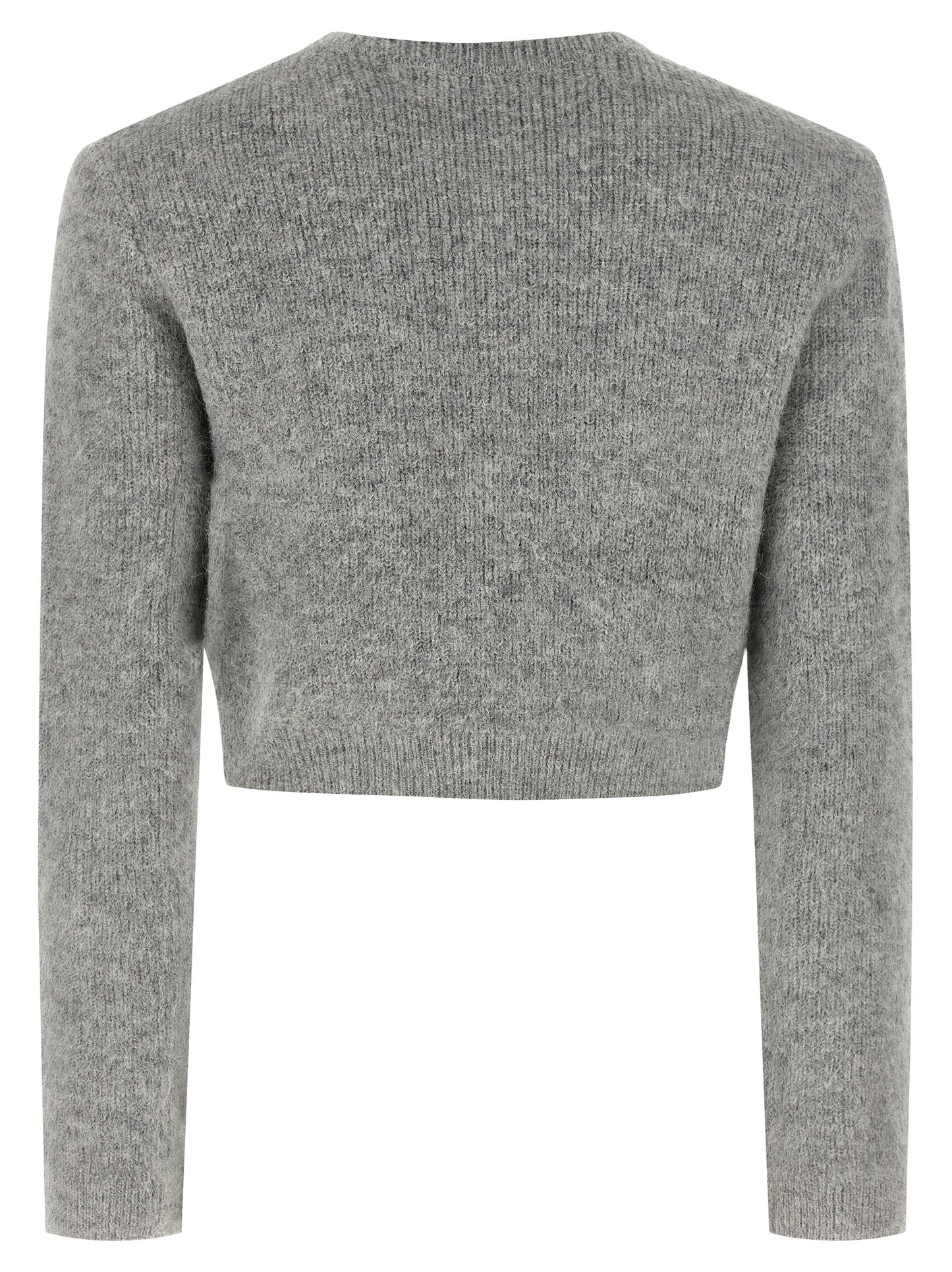 Gray Polyester Cardigan