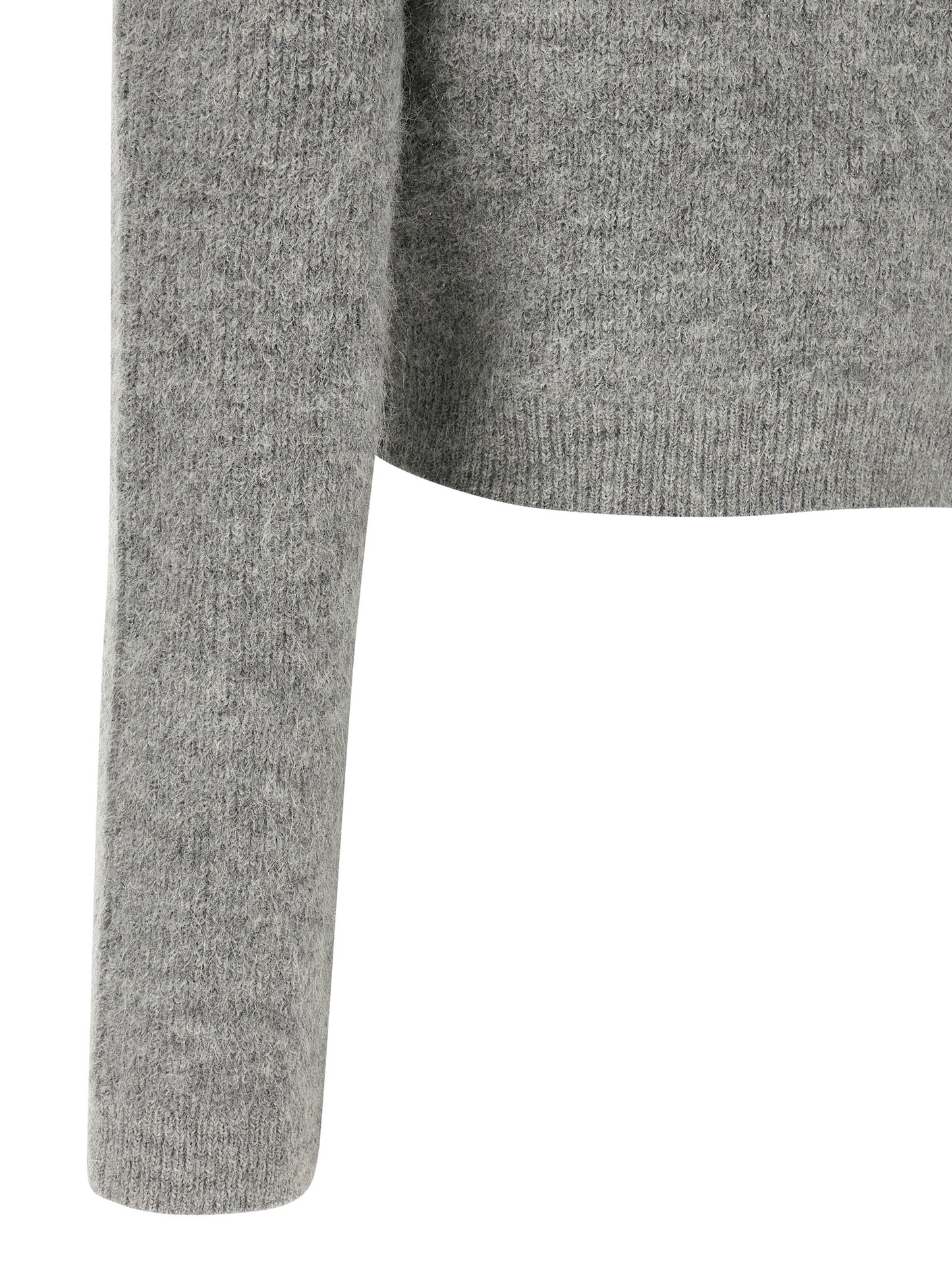 Gray Polyester Cardigan