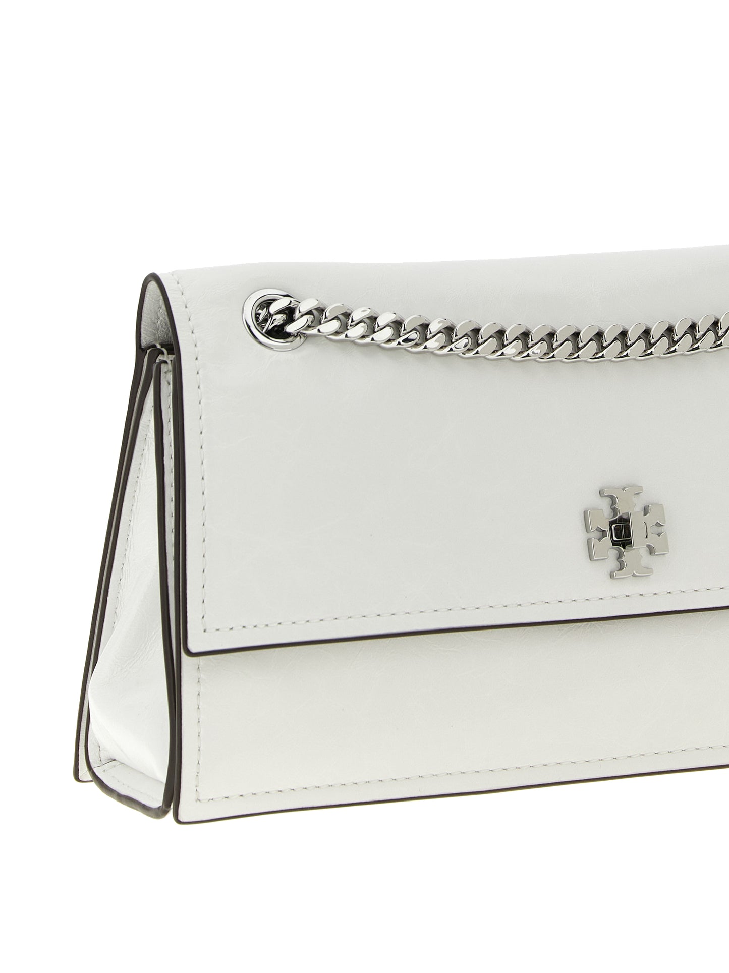 White Lamb Leather Shoulder Bag