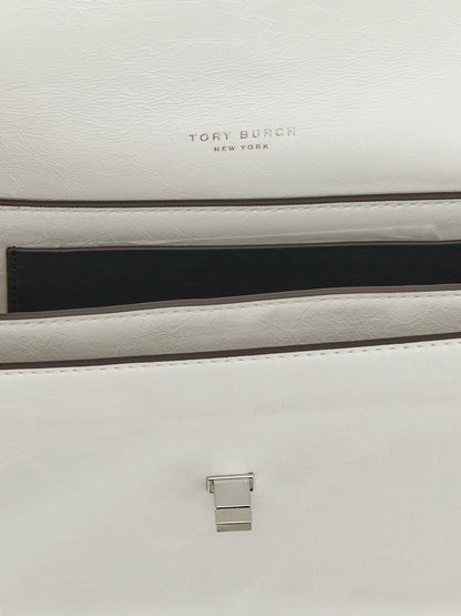 White Lamb Leather Shoulder Bag