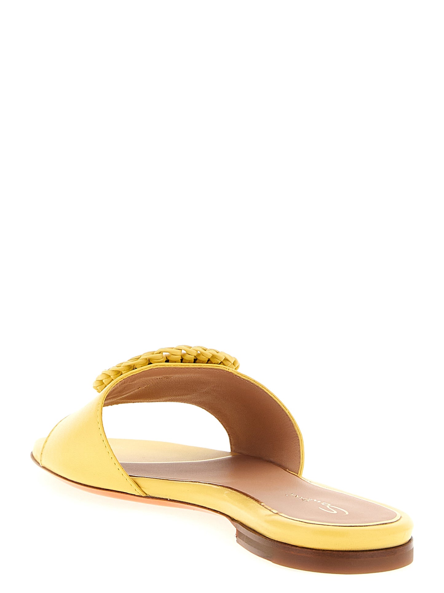 Bicolor Lamb Leather Slides