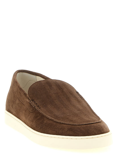 Brown Calfskin Slip-On Loafers