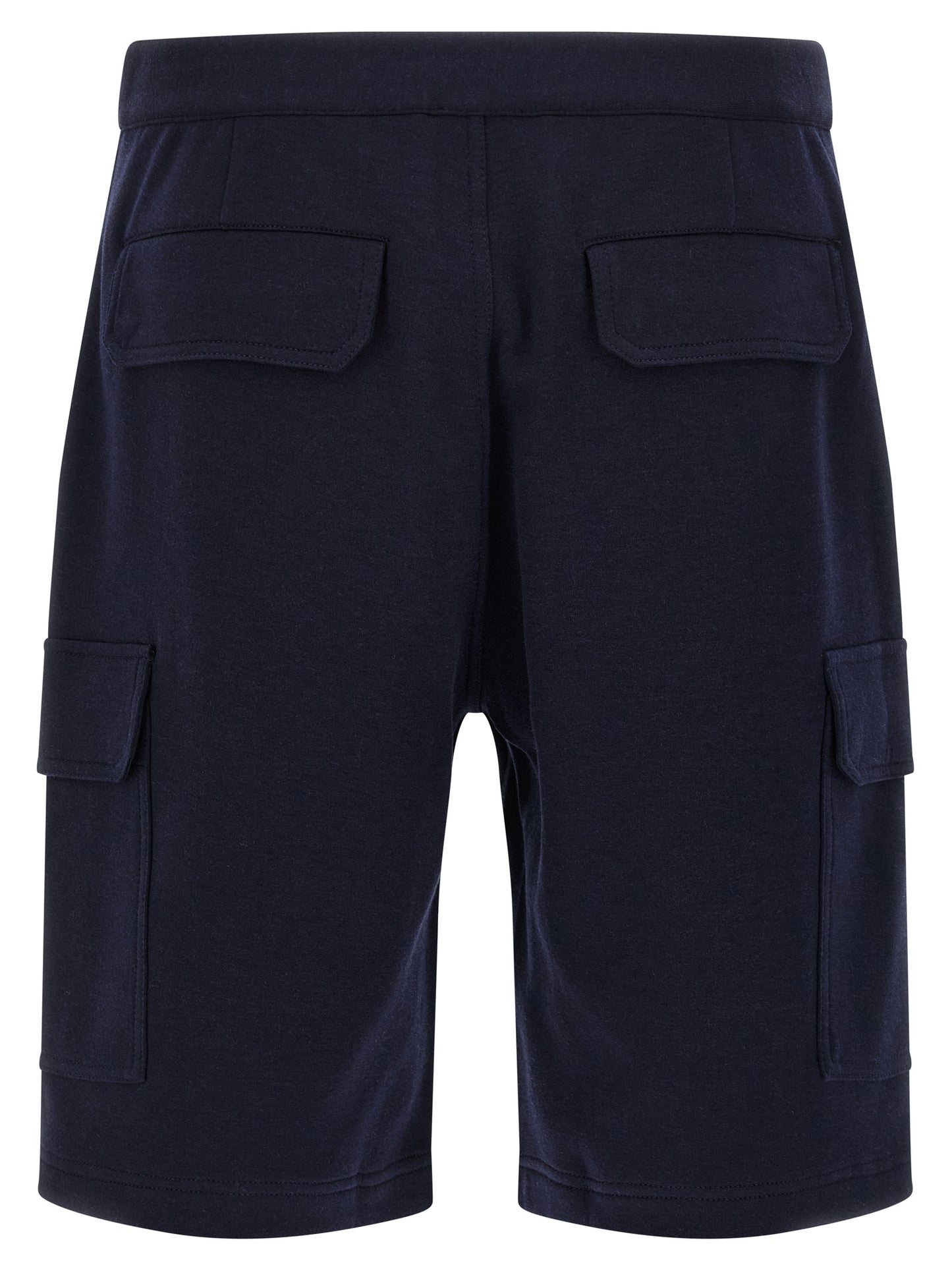 Blue Cotton Bermuda Shorts