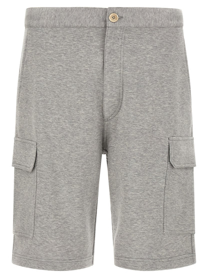Gray Cotton Bermuda Shorts