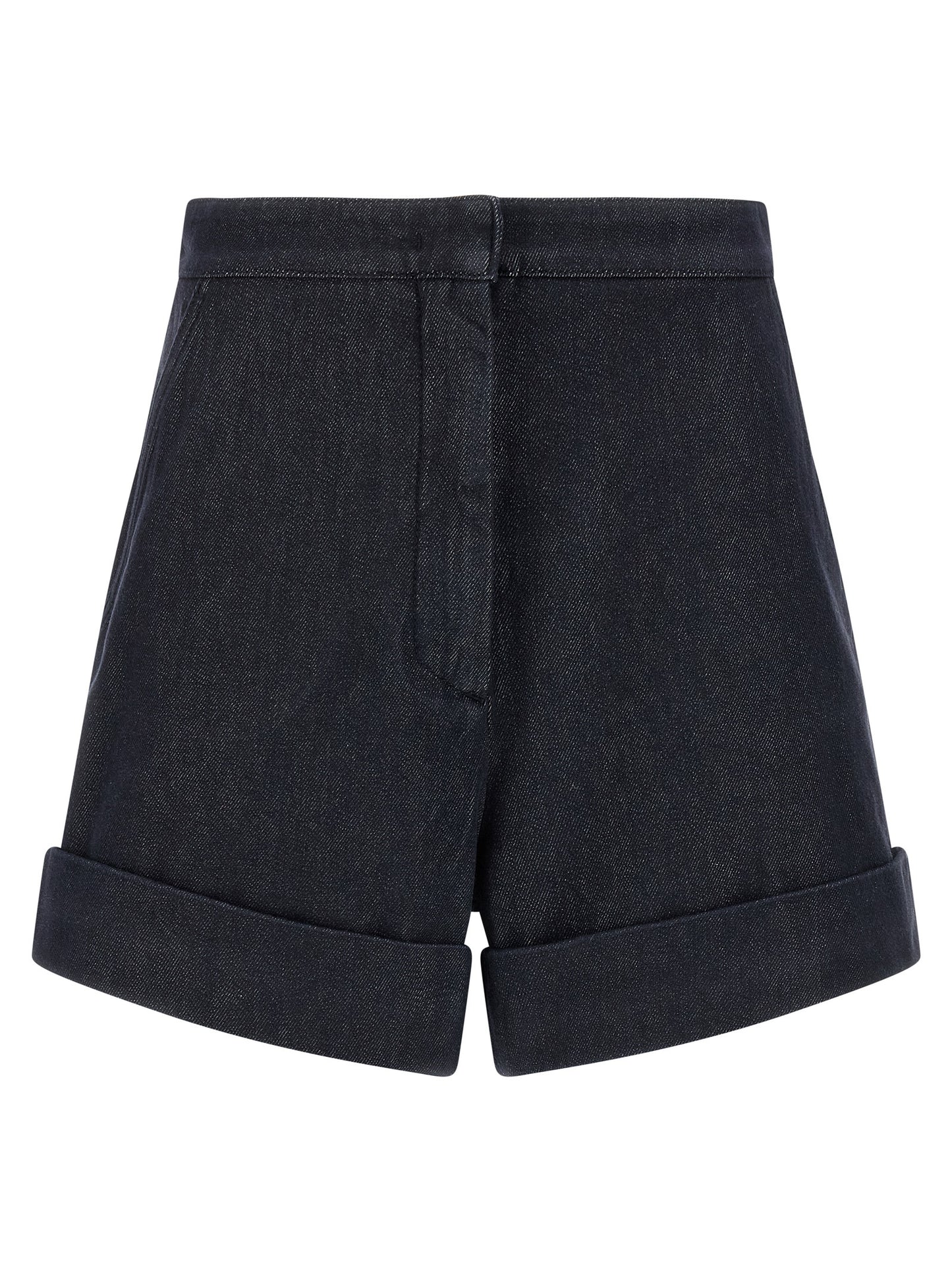 Blue Cotton Bermuda Shorts