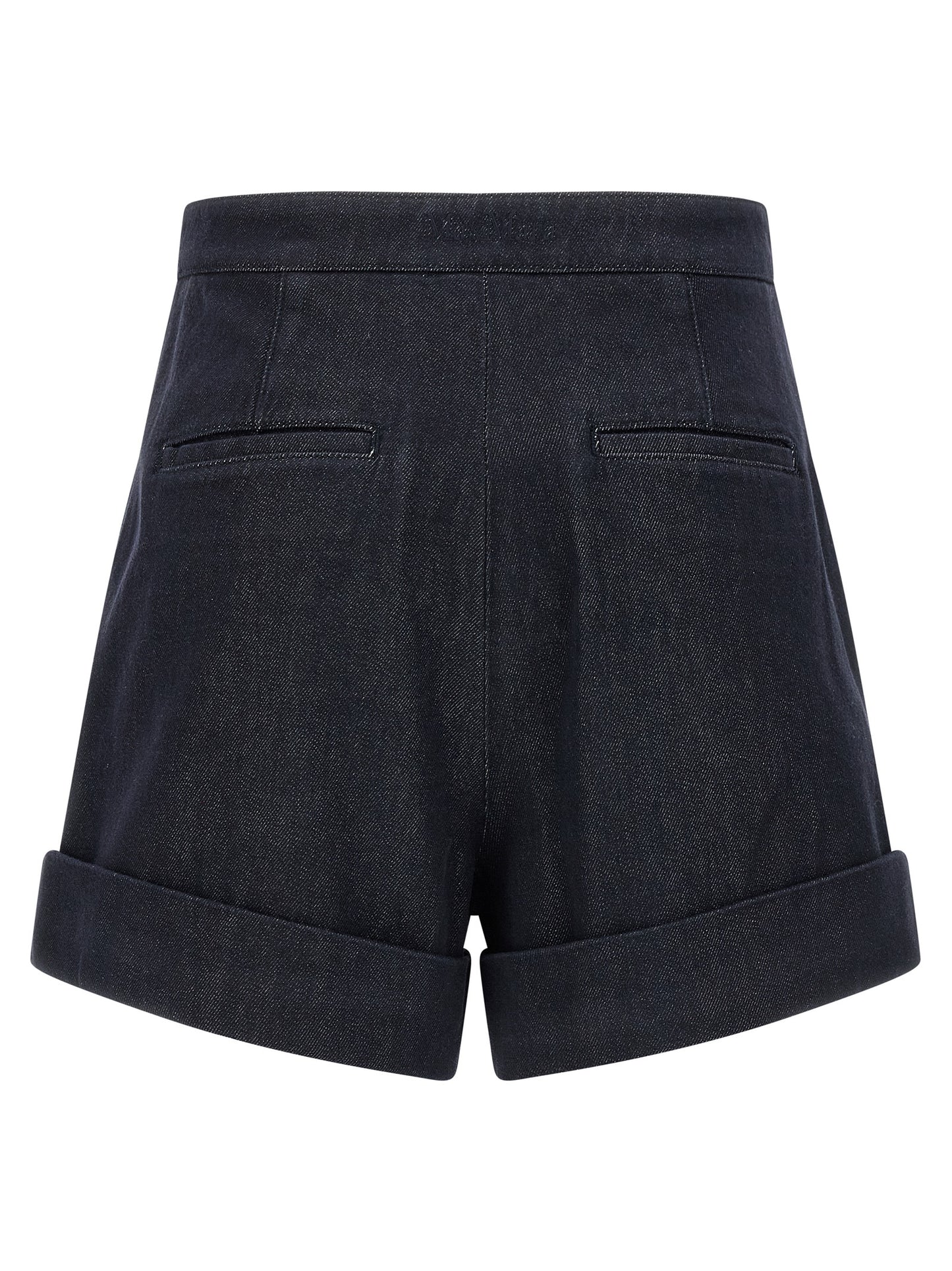 Blue Cotton Bermuda Shorts