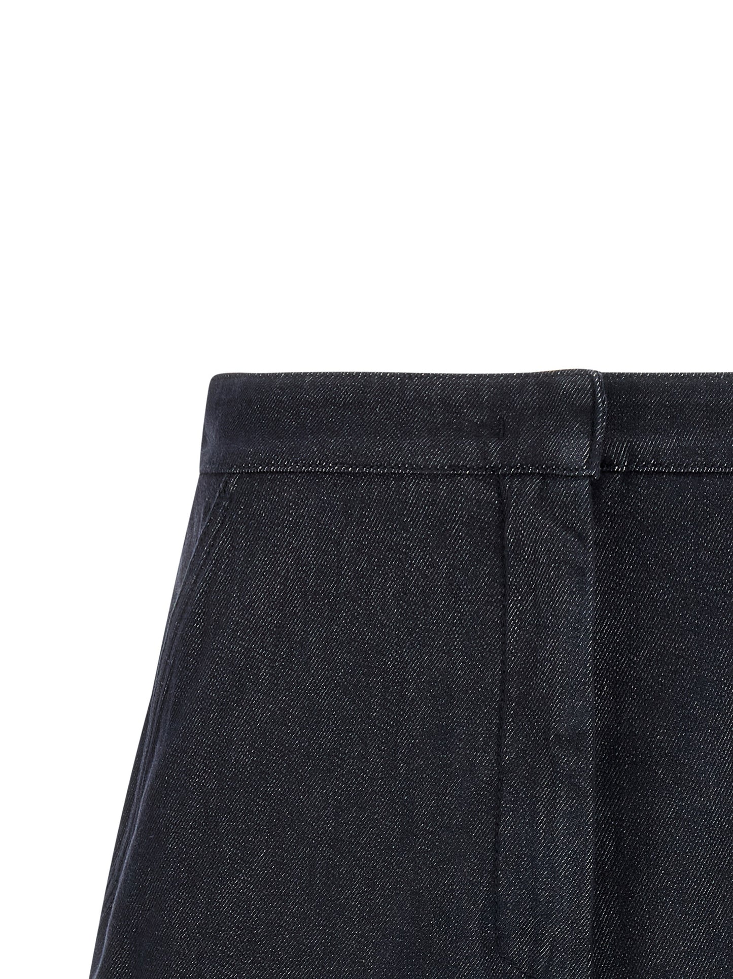 Blue Cotton Bermuda Shorts