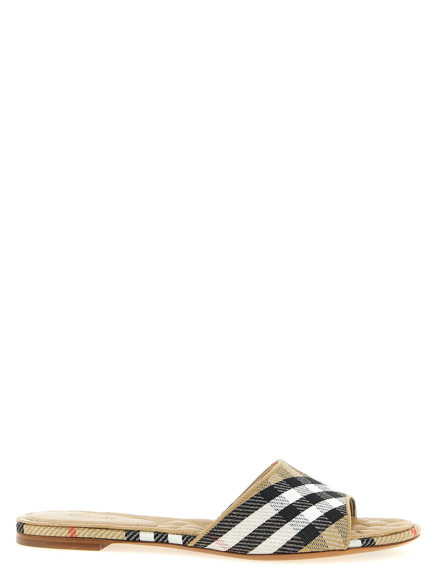 Beige Polyester Slides