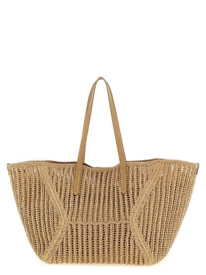 Beige Polyamide Shoulder Bag