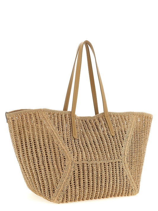 Beige Polyamide Shoulder Bag