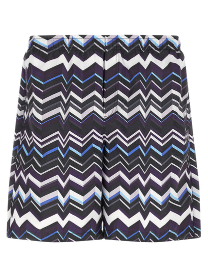 Multicolor Polyester Swim Shorts