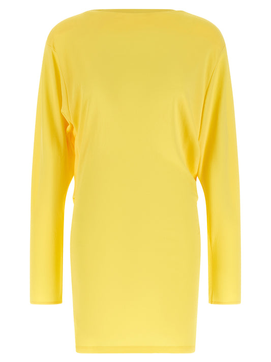 Bicolor Viscose Short Dress
