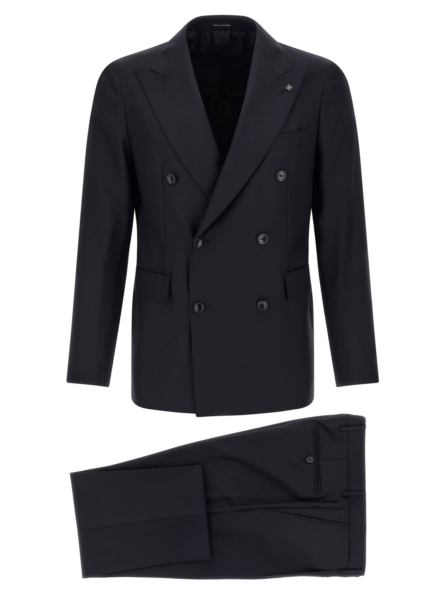 Blue Virgin Wool Two-Piece Suit