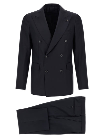 Blue Virgin Wool Two-Piece Suit