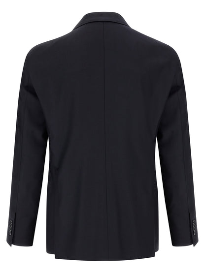 Blue Virgin Wool Two-Piece Suit