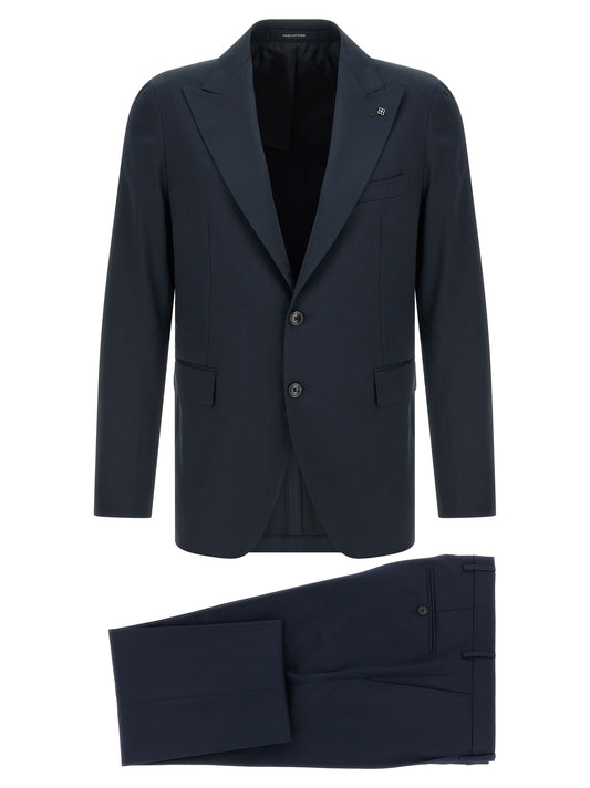 Blue Virgin Wool Two-Piece Suit