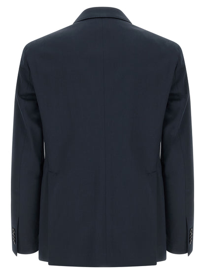 Blue Virgin Wool Two-Piece Suit