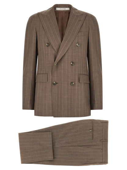 Brown Virgin Wool Two-Piece Suit